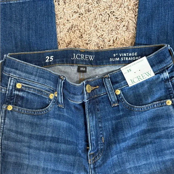 JCrew NWT 9” vintage slim straight sz 25 - Picture 4 of 4